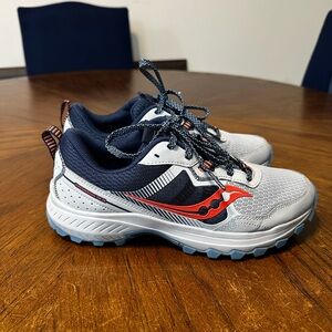 Saucony Navy and Red Trail Shoes